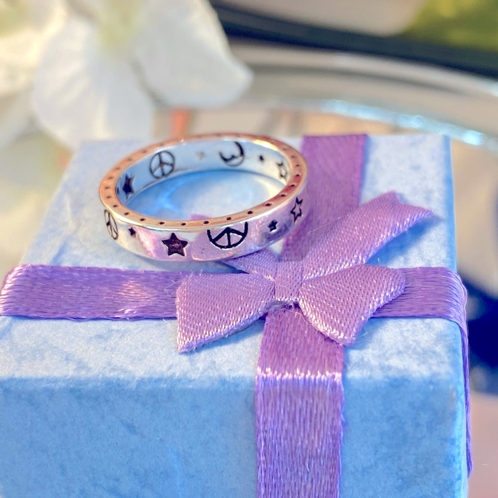 Sterling Silver 925 Celestial Hippie Ring.  Size 6, New in Box. - Picture 13 of 16